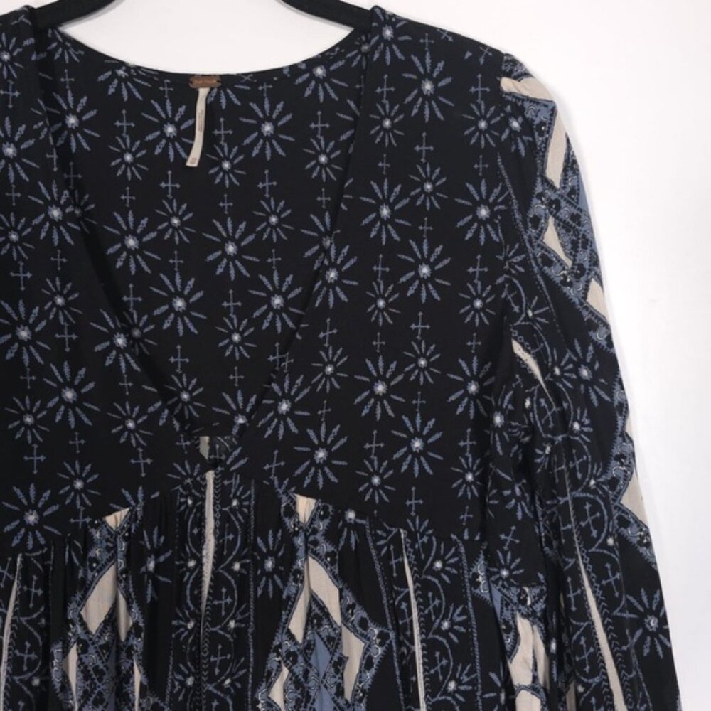 FREE‎ PEOPLE Down by the Bay TUNIC TOP MINI DRESS Peplum RAYON Size XS/TP - Picture 10 of 14